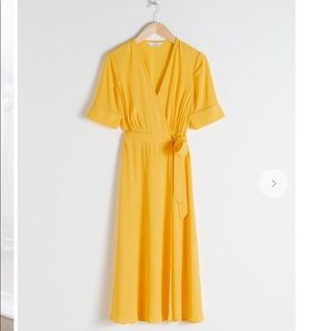 & other stories midi wrap dress